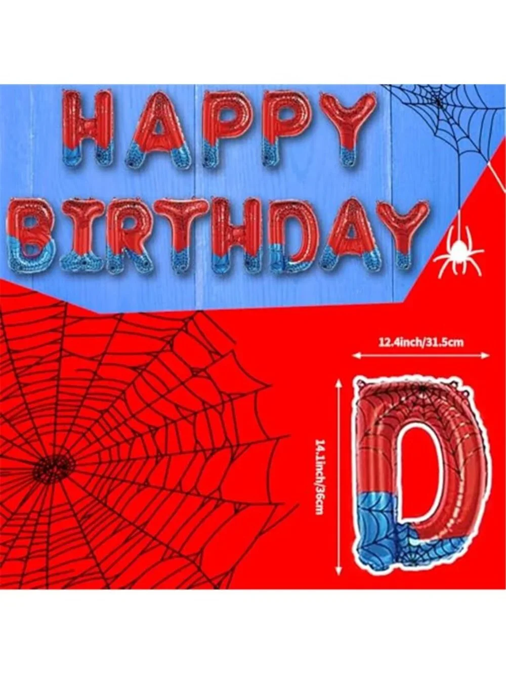 Spiderman Happy Birthday Balloons Superhero Party Decorations Kids 16 Inch Foil